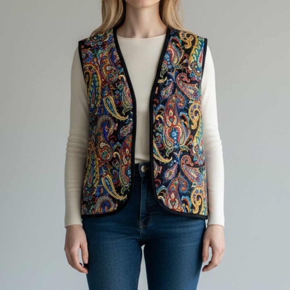 Vintage Blair Multicolor Paisley Vest